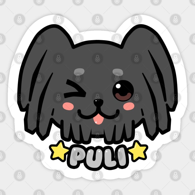 KAWAII Puli Dog Face Sticker by TechraNova